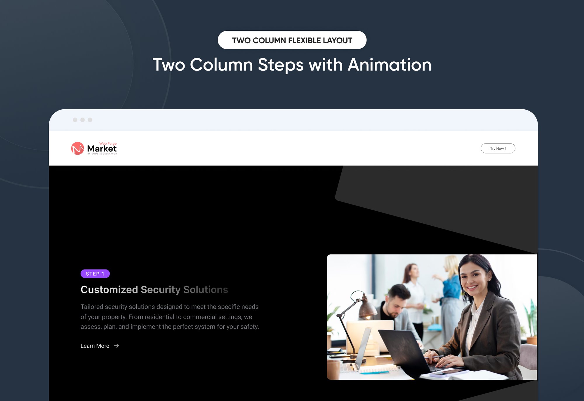Two Column Steps with Animation-1