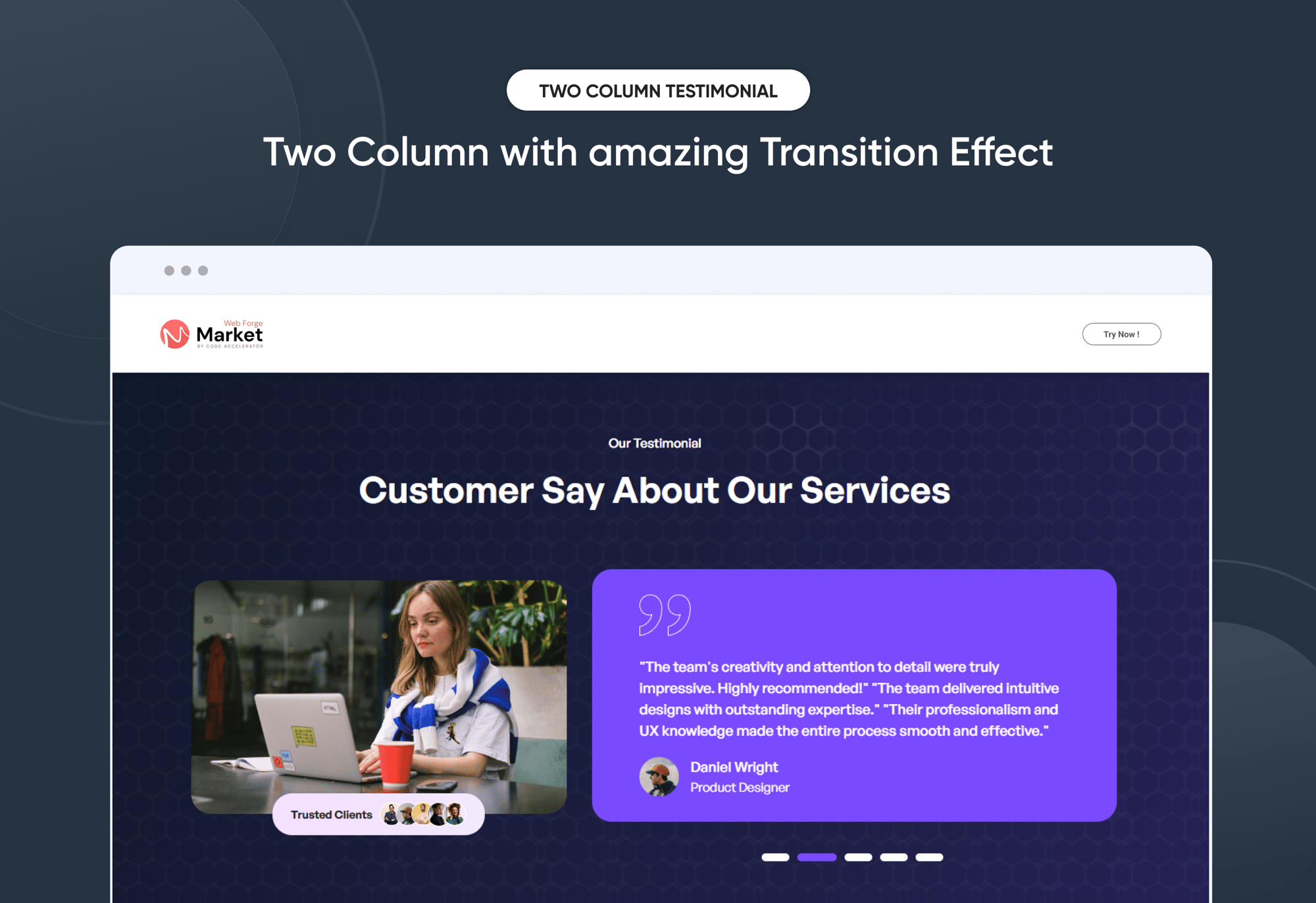 Two Column with amazing Transition Effect