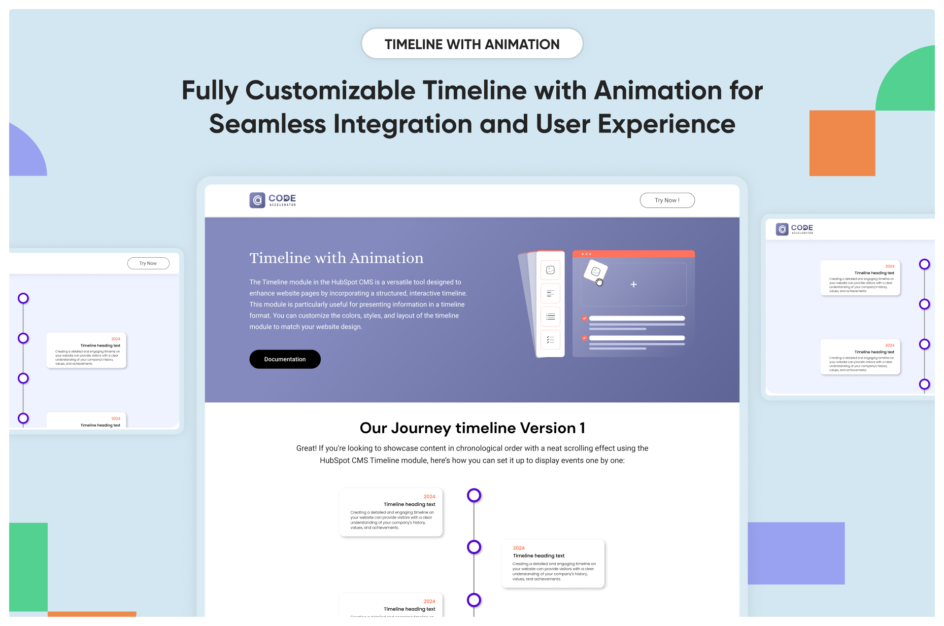 Timeline with Animation
