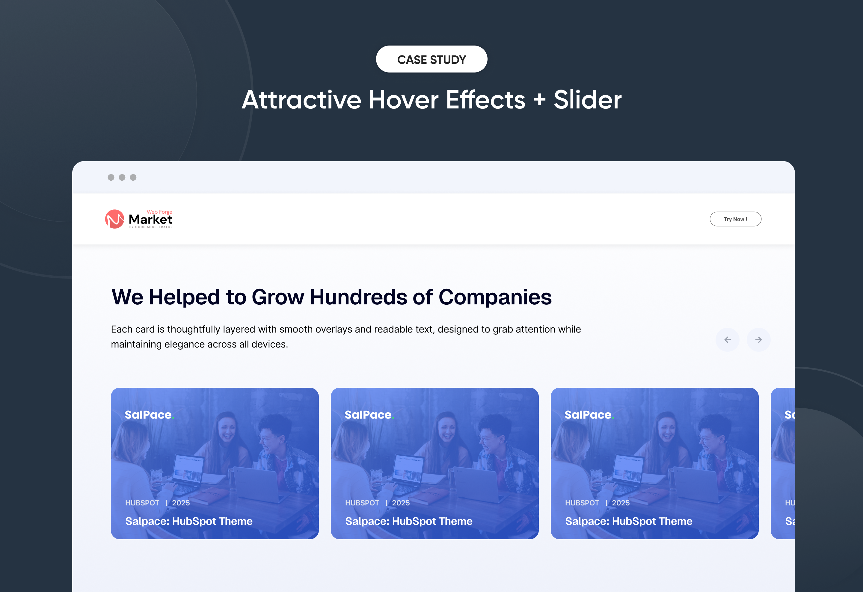Attractive Hover Effects + Slider