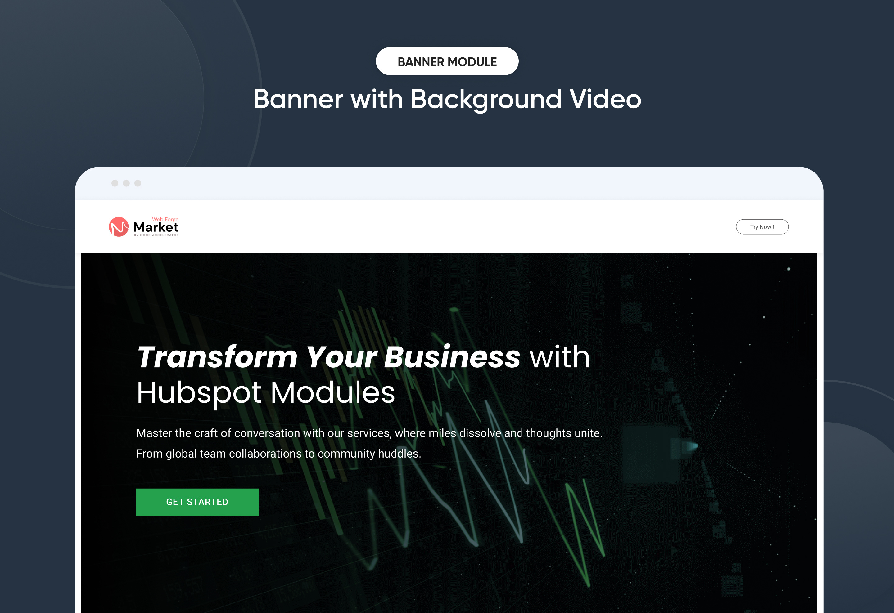 Banner with Background Video