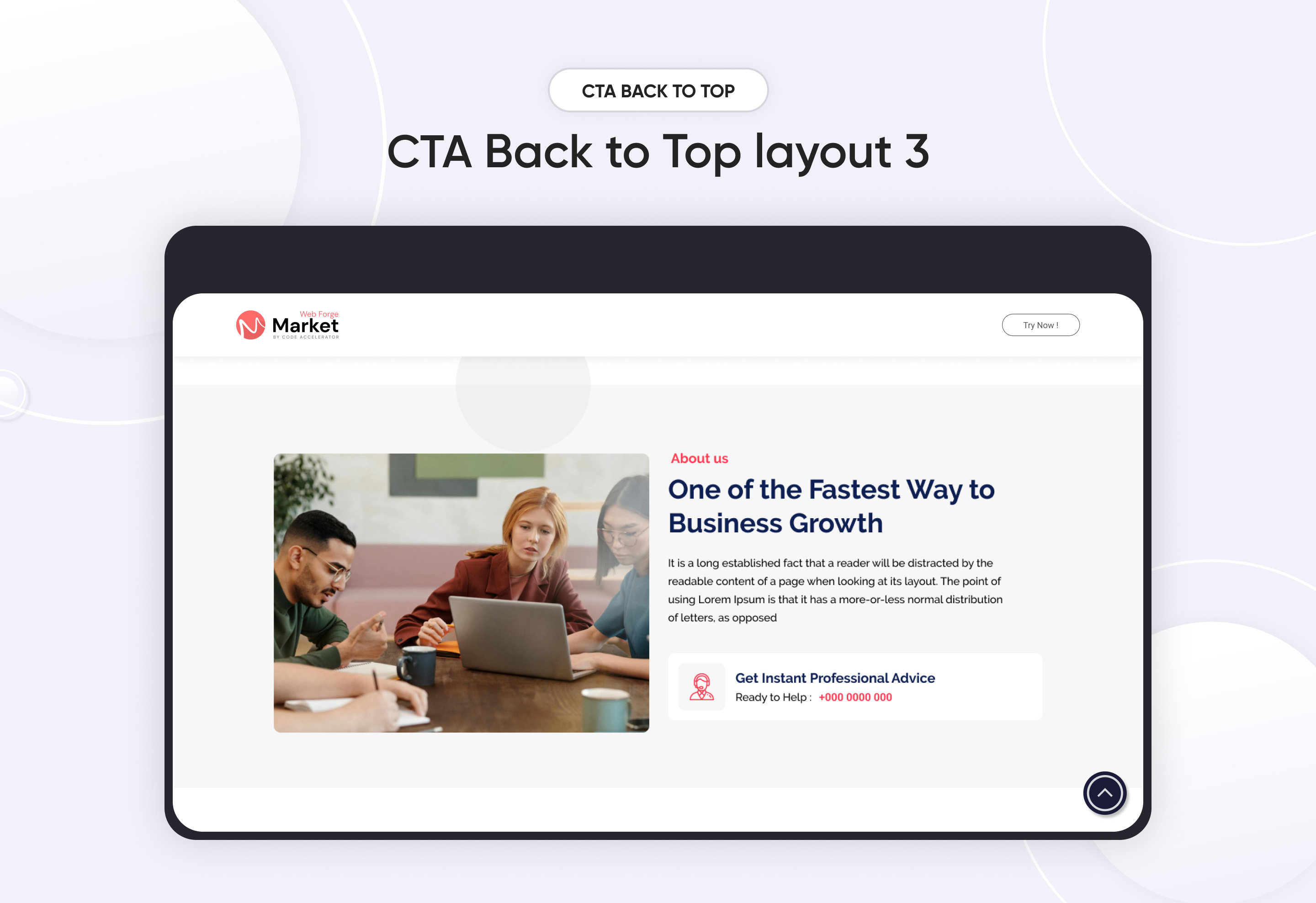 CTA Back To Top Layout 3