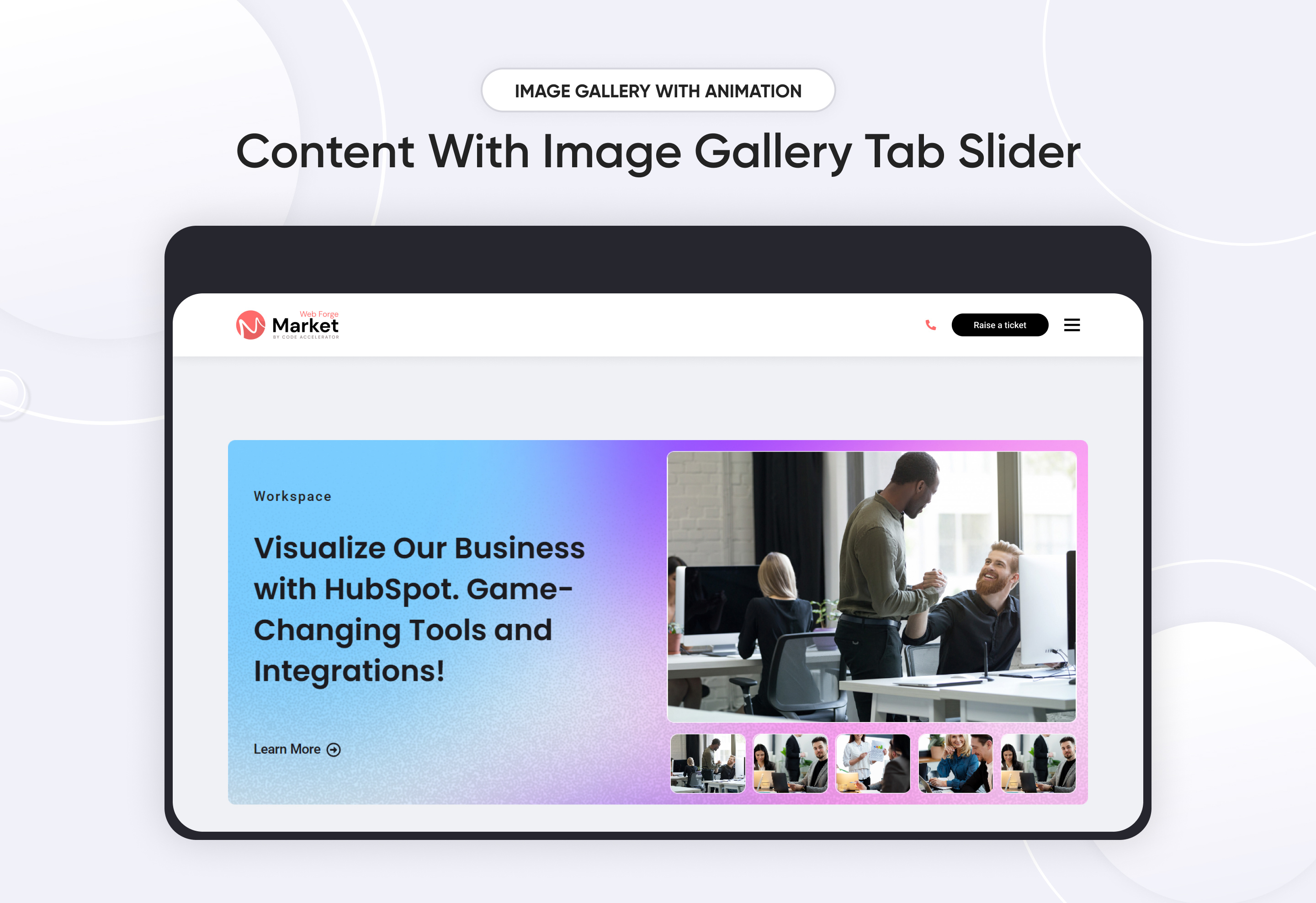 Content With Image Gallery Tab Slider