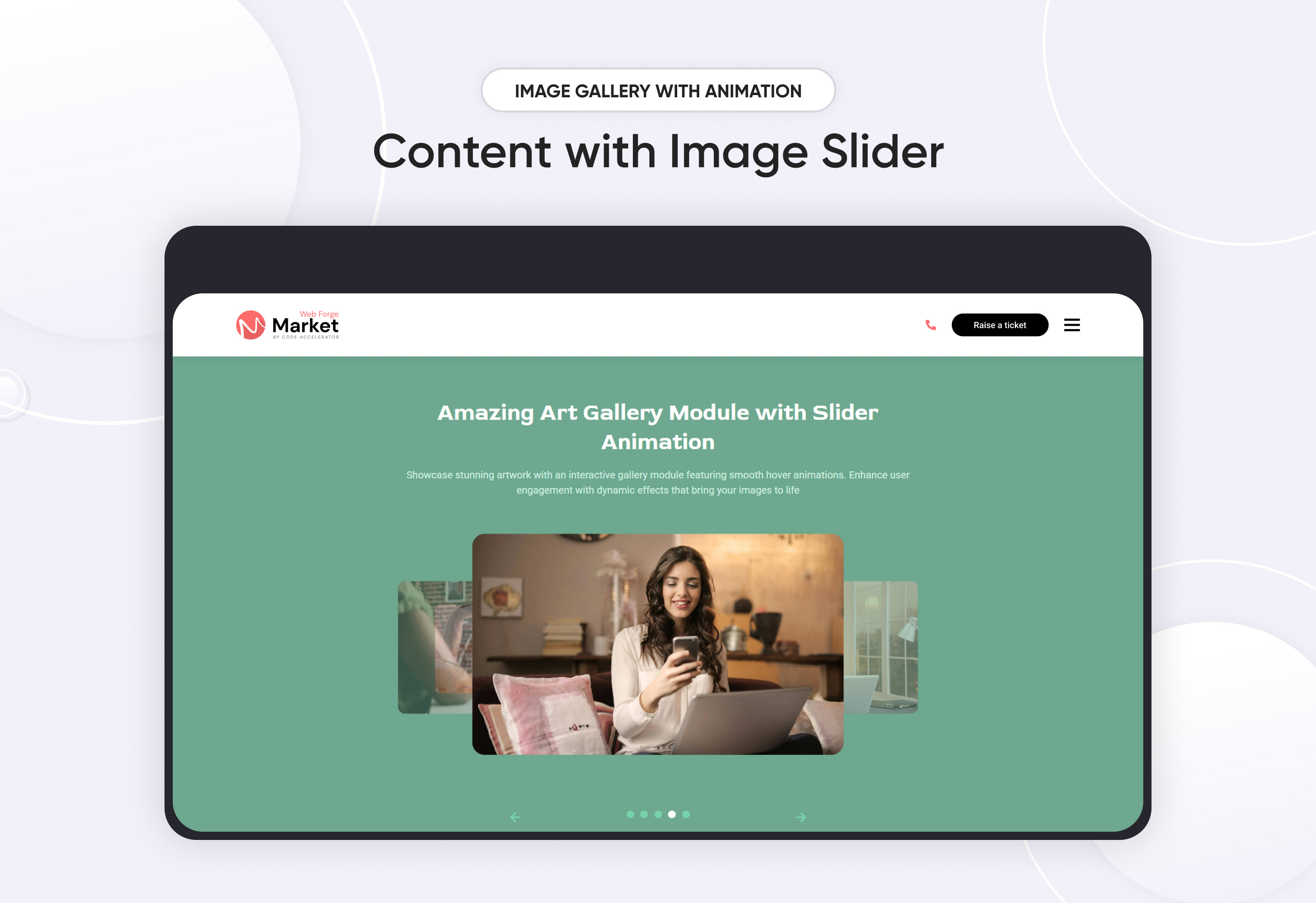 Content with Image Slider