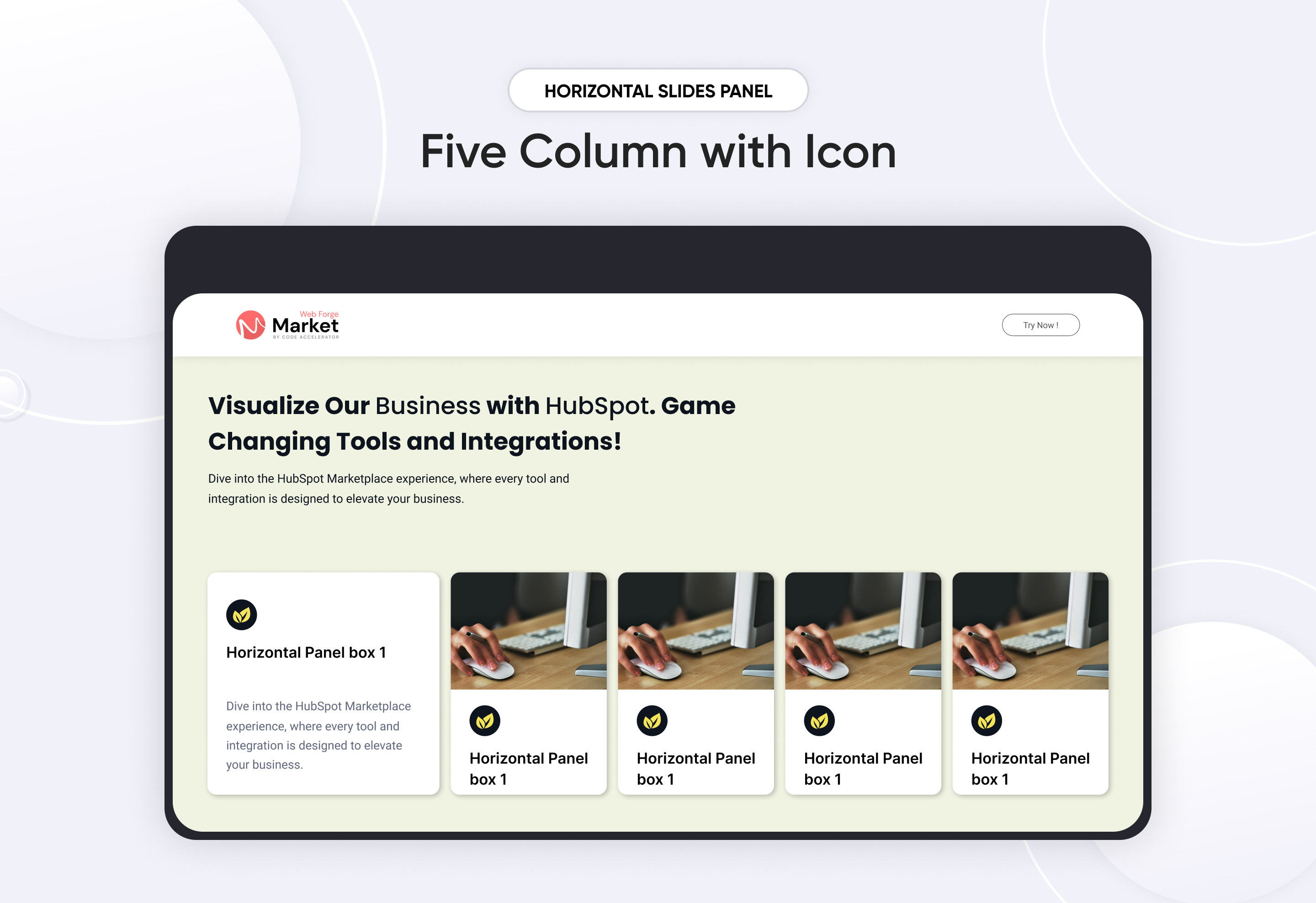 Five Column with Icon