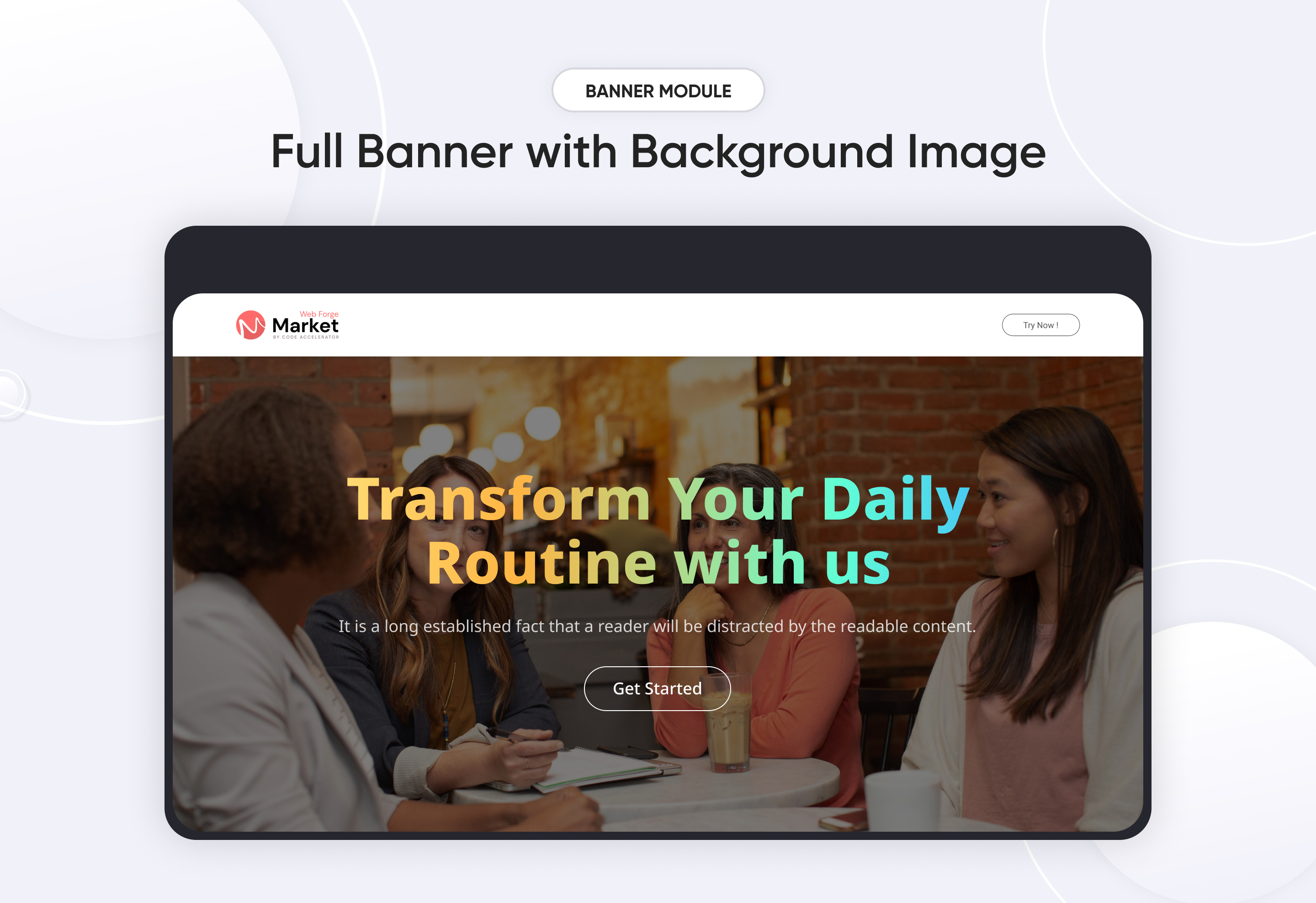 Full Banner with Background Image