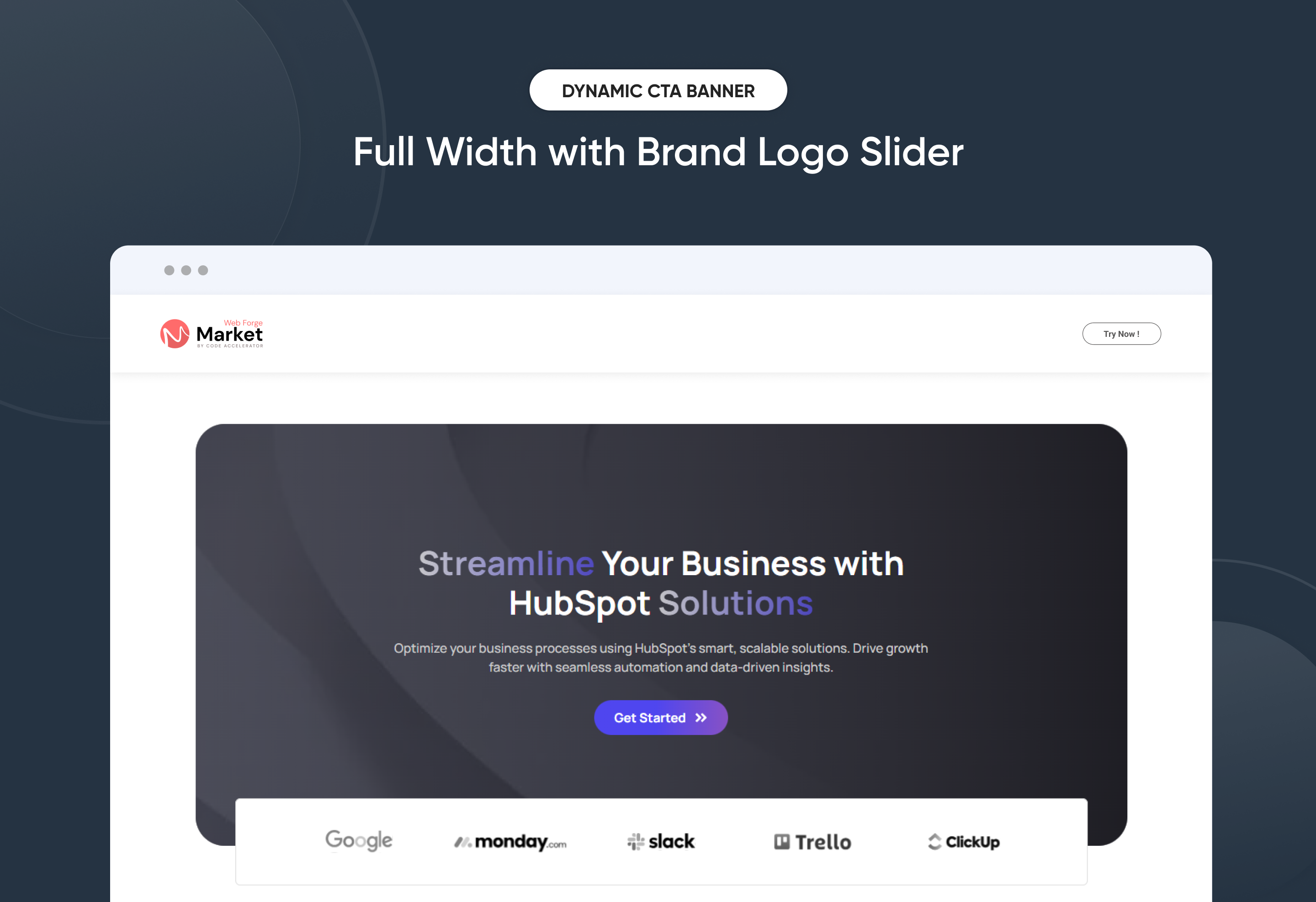 Full Width with Brand Logo Slider