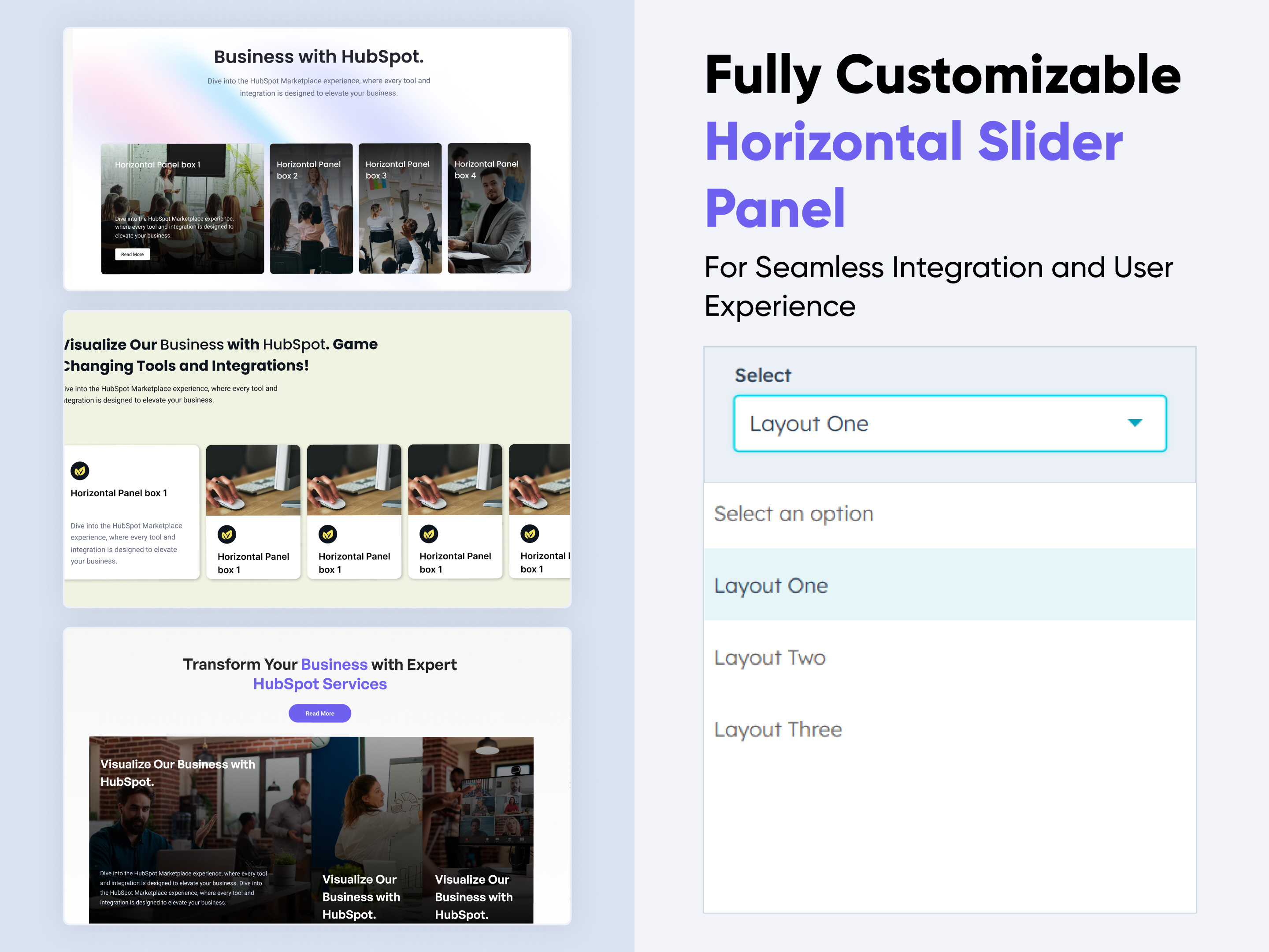 Horizontal Slides Panel