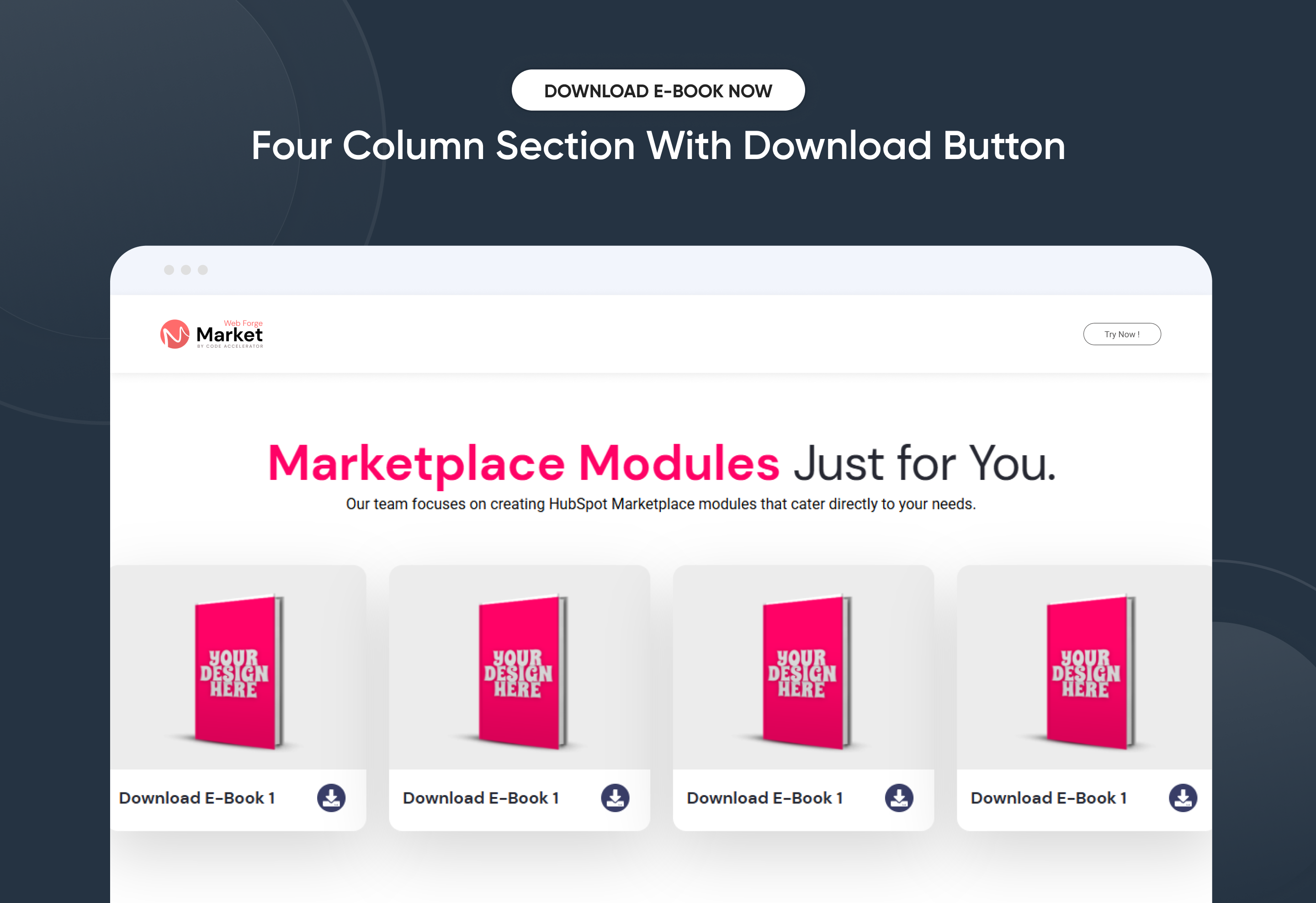 Four Column Section Download Button-1