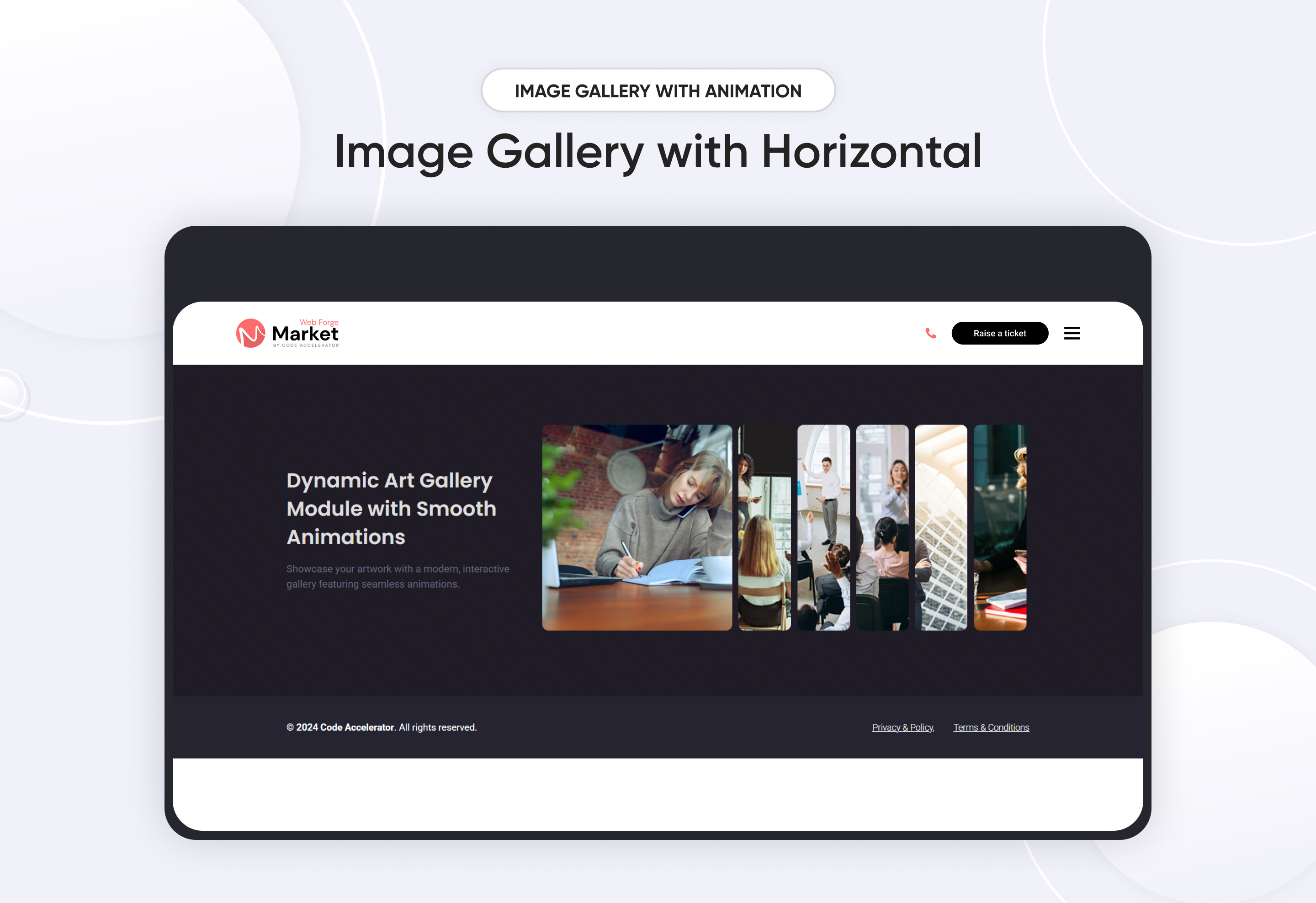 Image Gallery with Horizontal