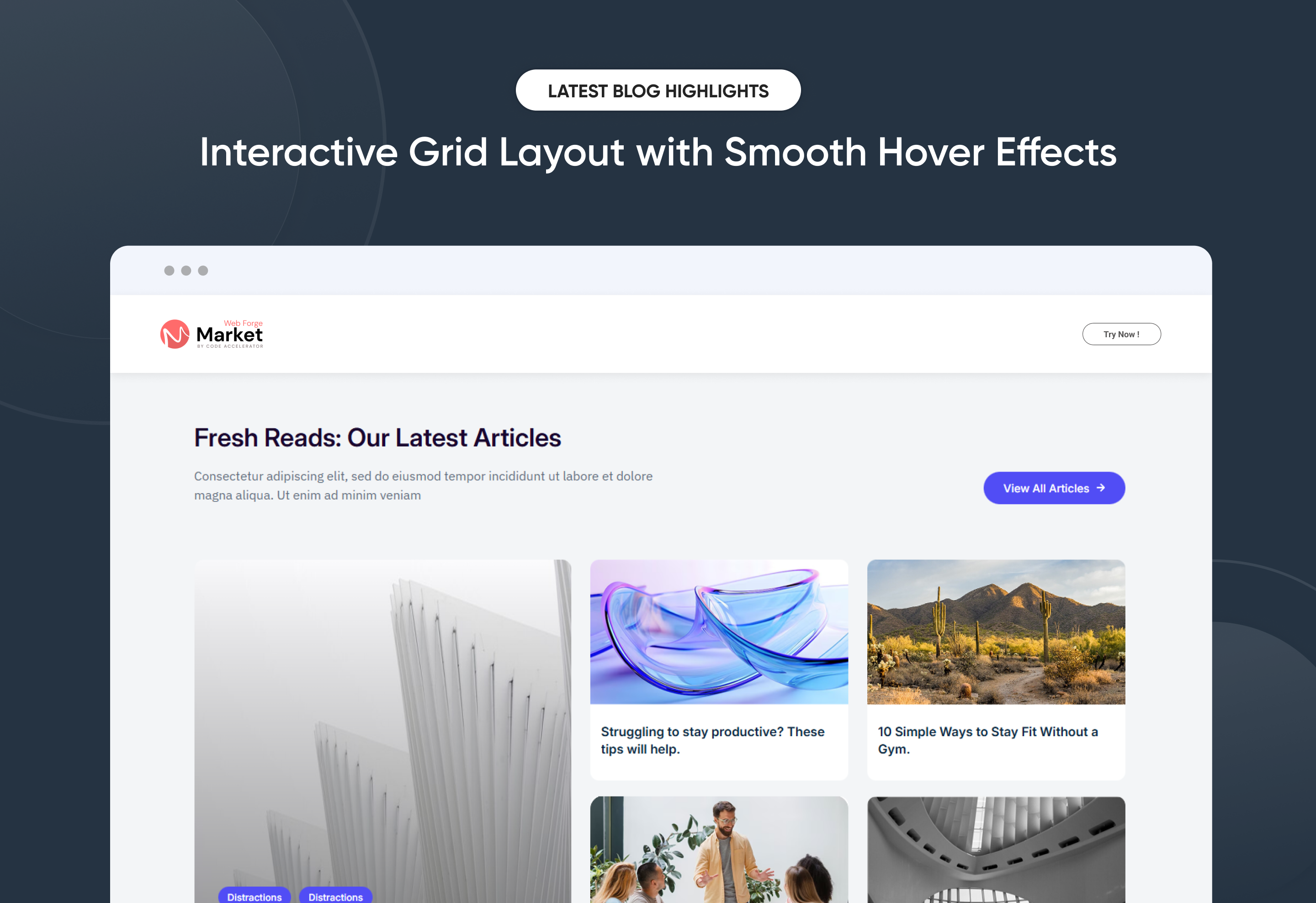 Interactive Grid Layout with Smooth Hover Effects