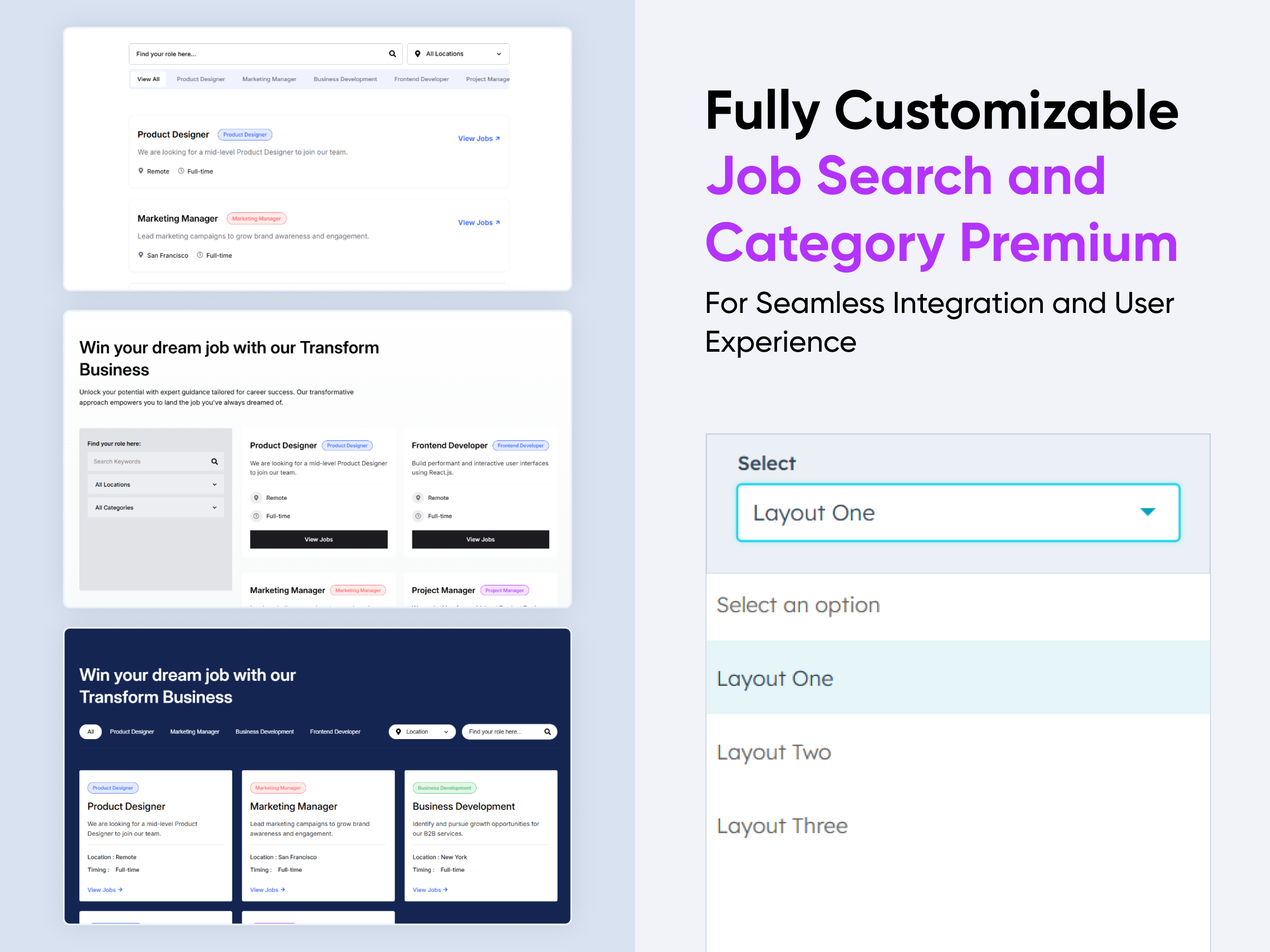Job Search and Category Premium