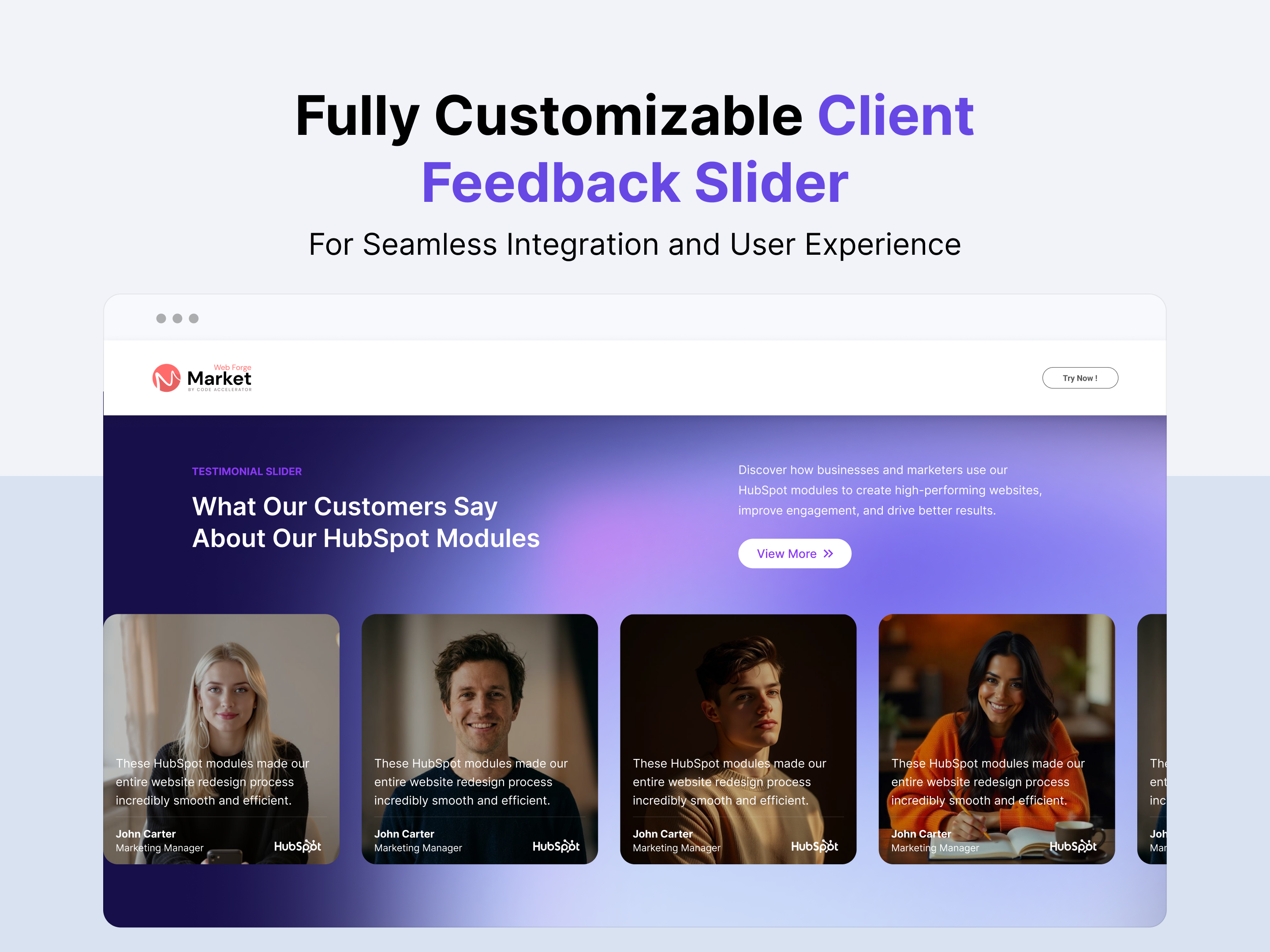 Client Feedback Slider