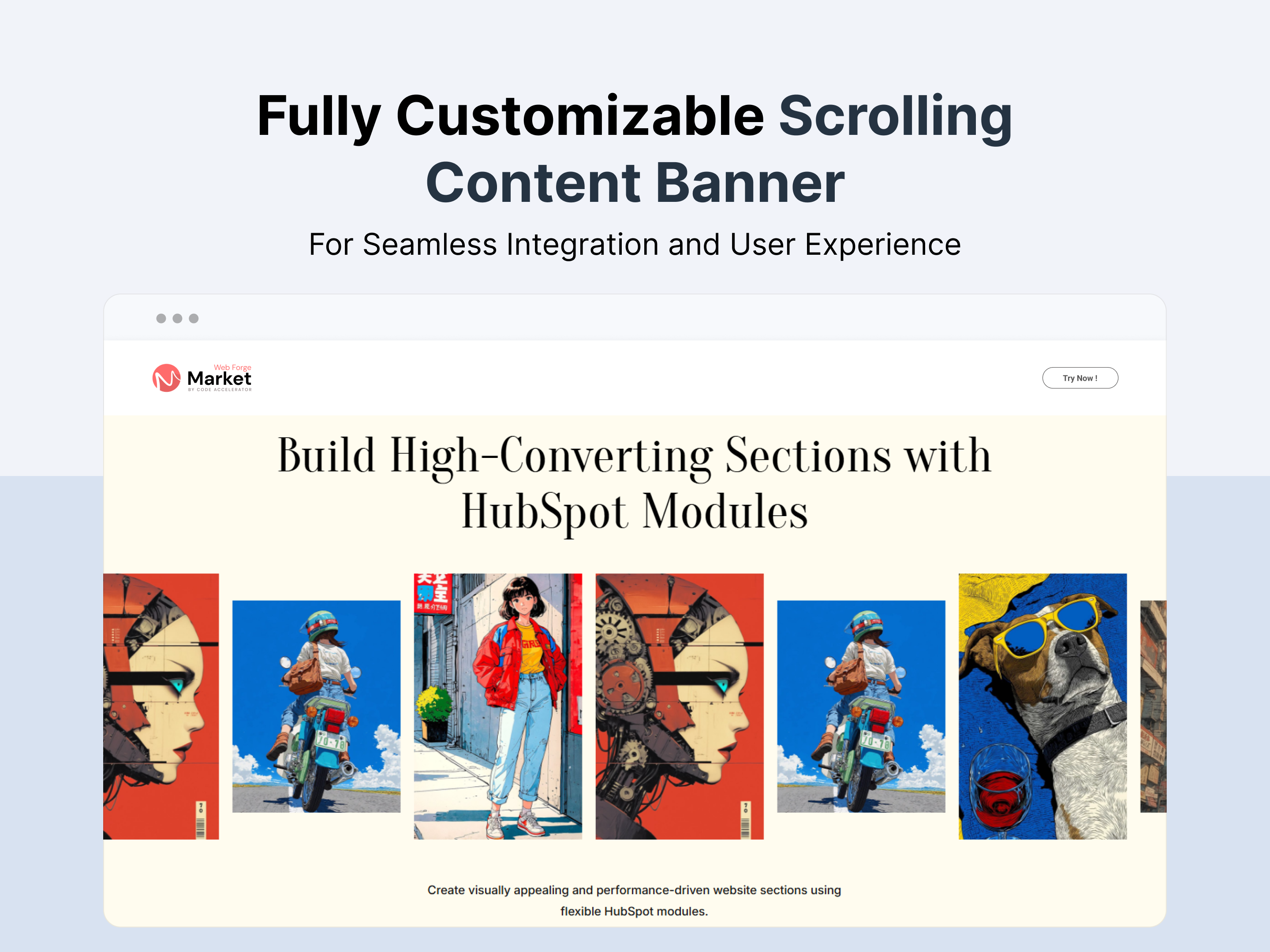 Scrolling Content Banner