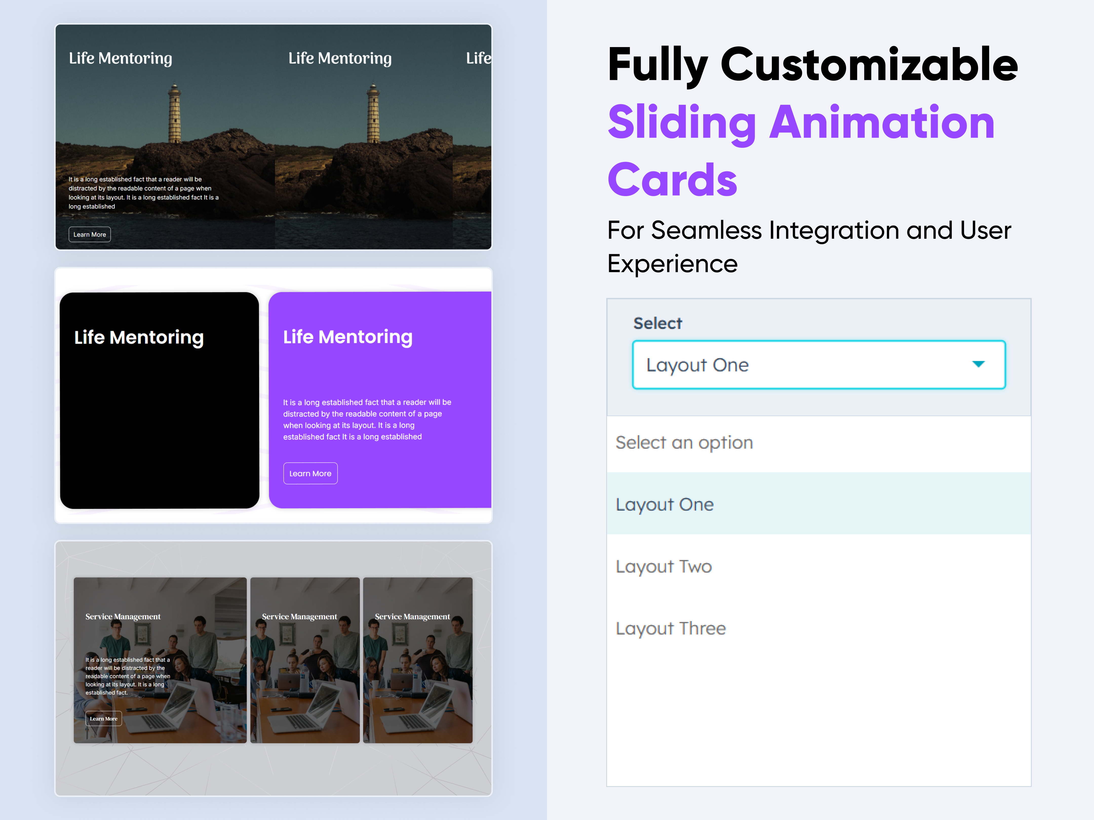 Sliding Animation Cards