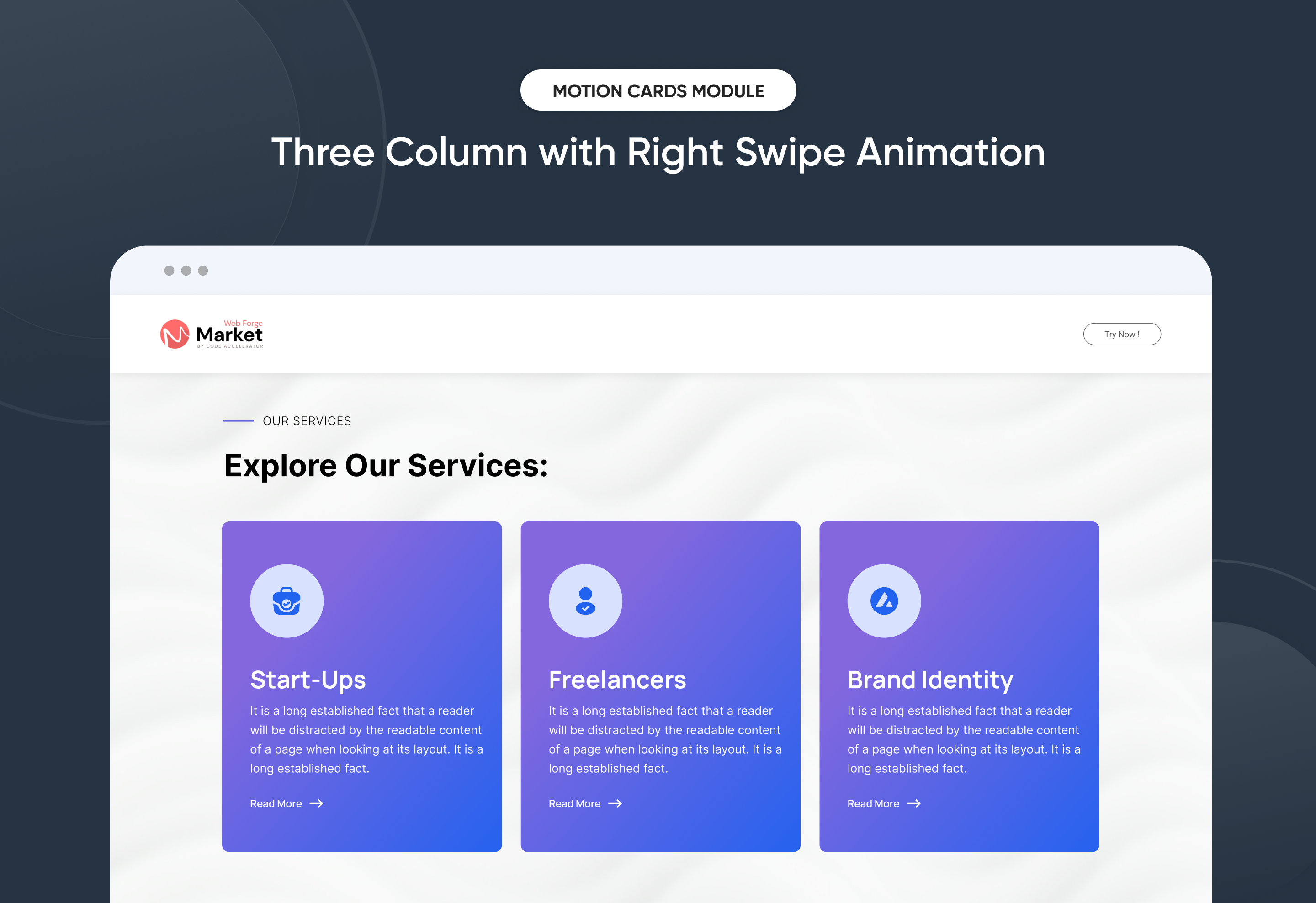 Three Column with Right Swipe Animation (1)