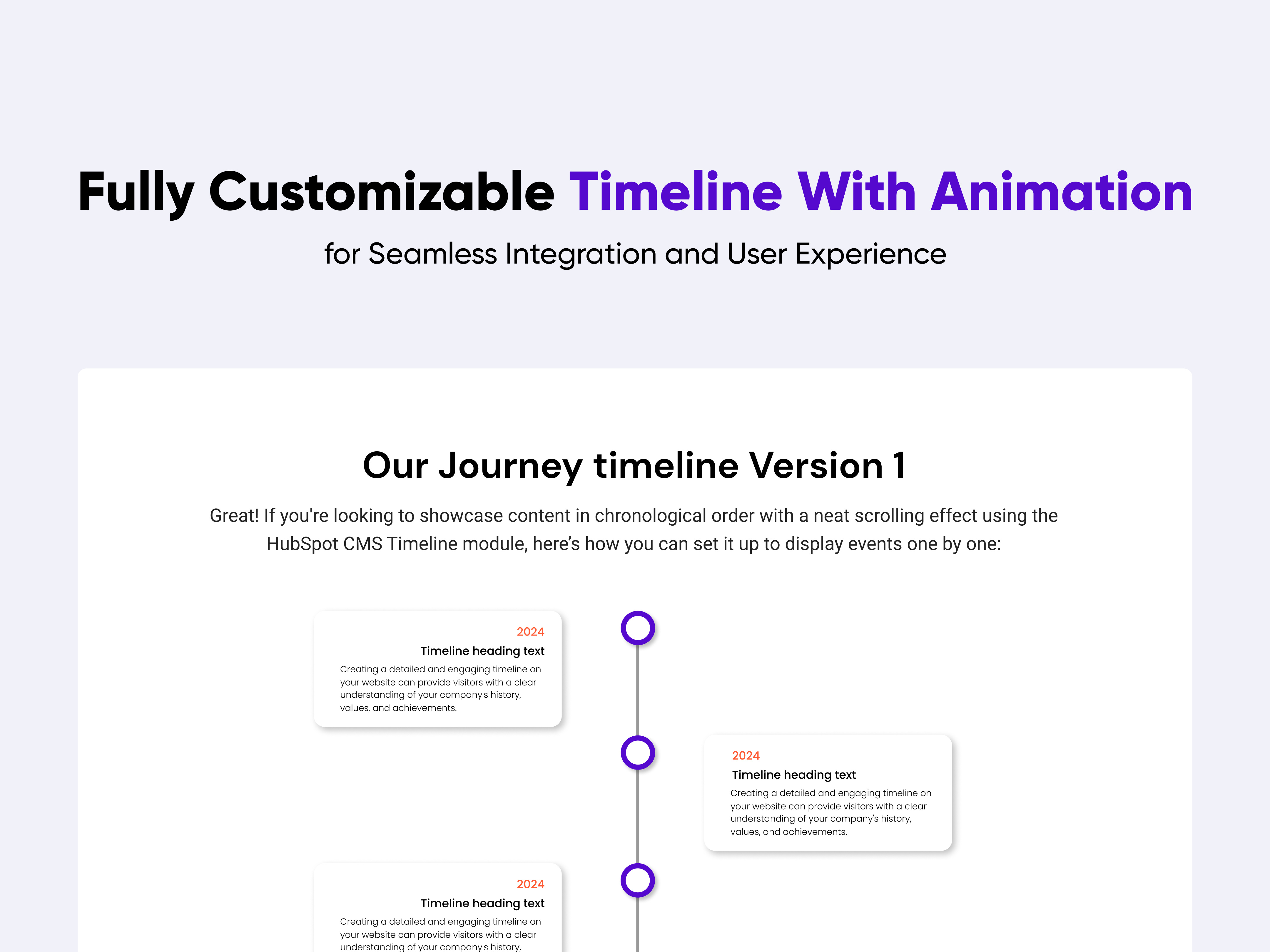 Timeline Module Documentation Page