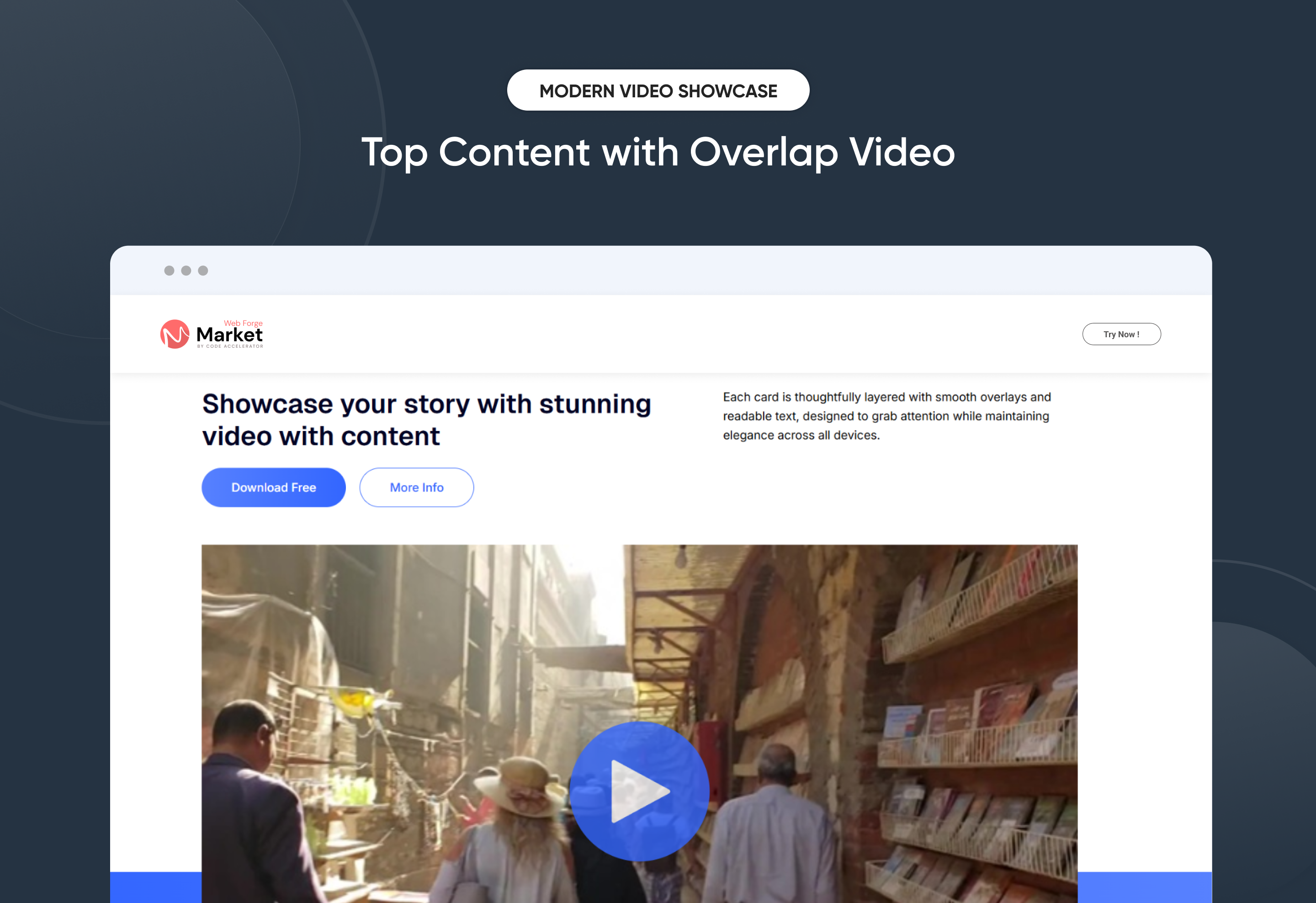 Top Content with Overlap Video