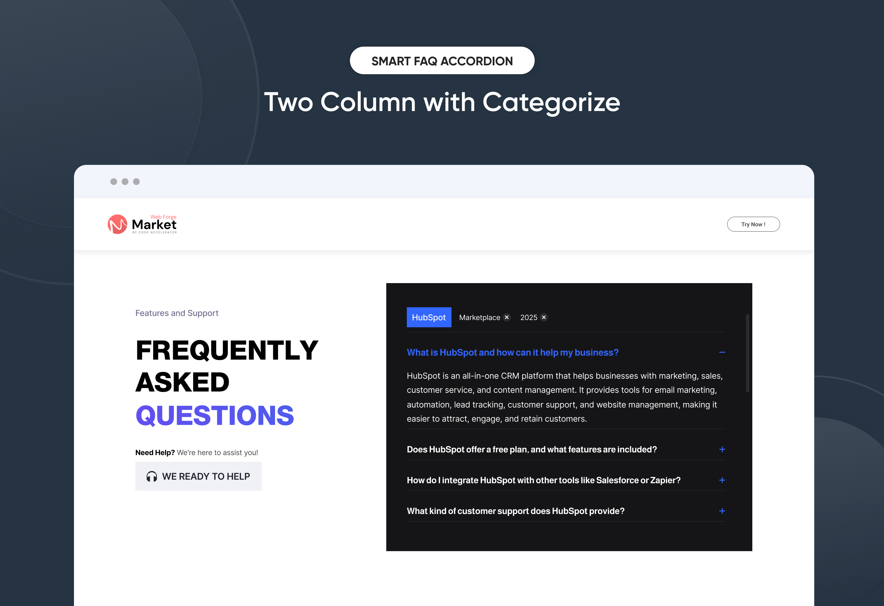 Two Column with Categorize