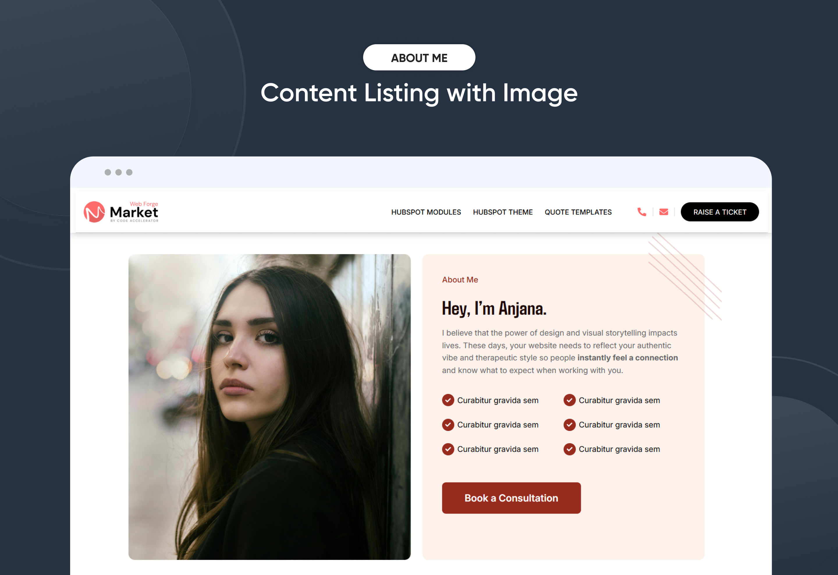 Two Column with Content